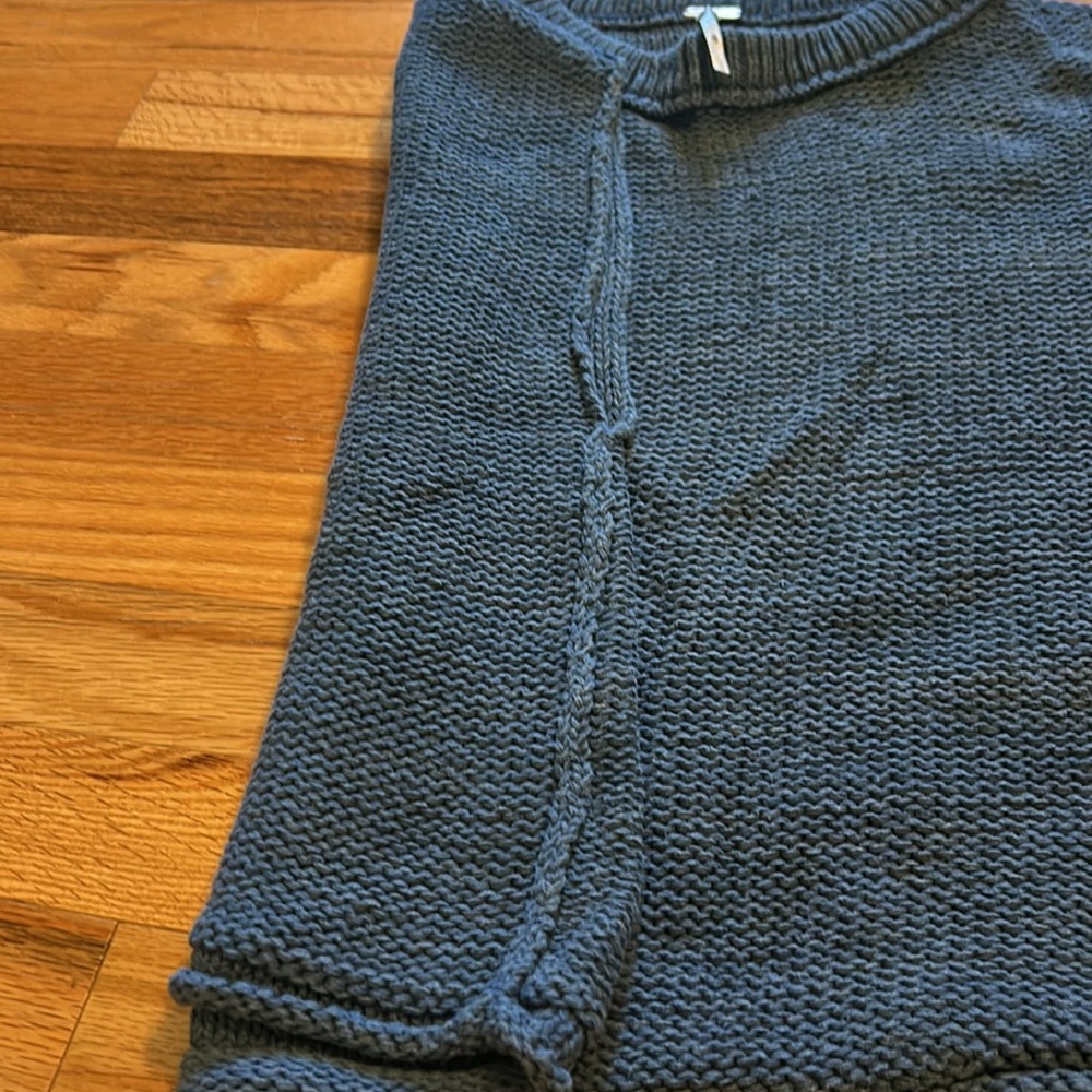 Free people stolen hearts blue knit sweater vest. Size XS. - Picture 3 of 5